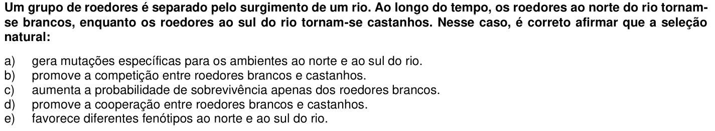 Questão 26 no caderno 1ª fase da UFPR 2018