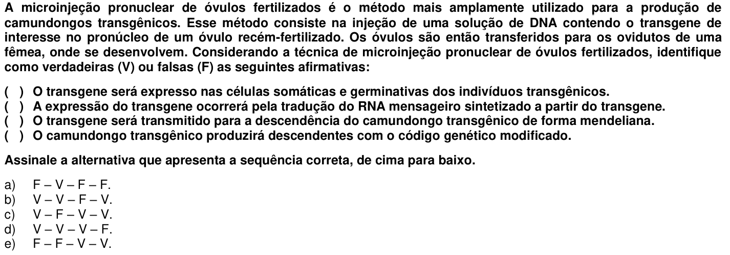 Questão 27 no caderno 1ª fase da UFPR 2018