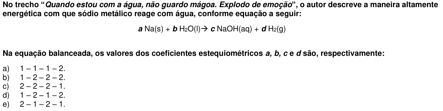 Questão 34 no caderno 1ª fase da UFPR 2018