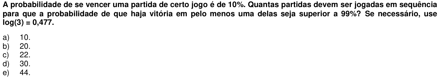Questão 54 no caderno 1ª fase da UFPR 2018