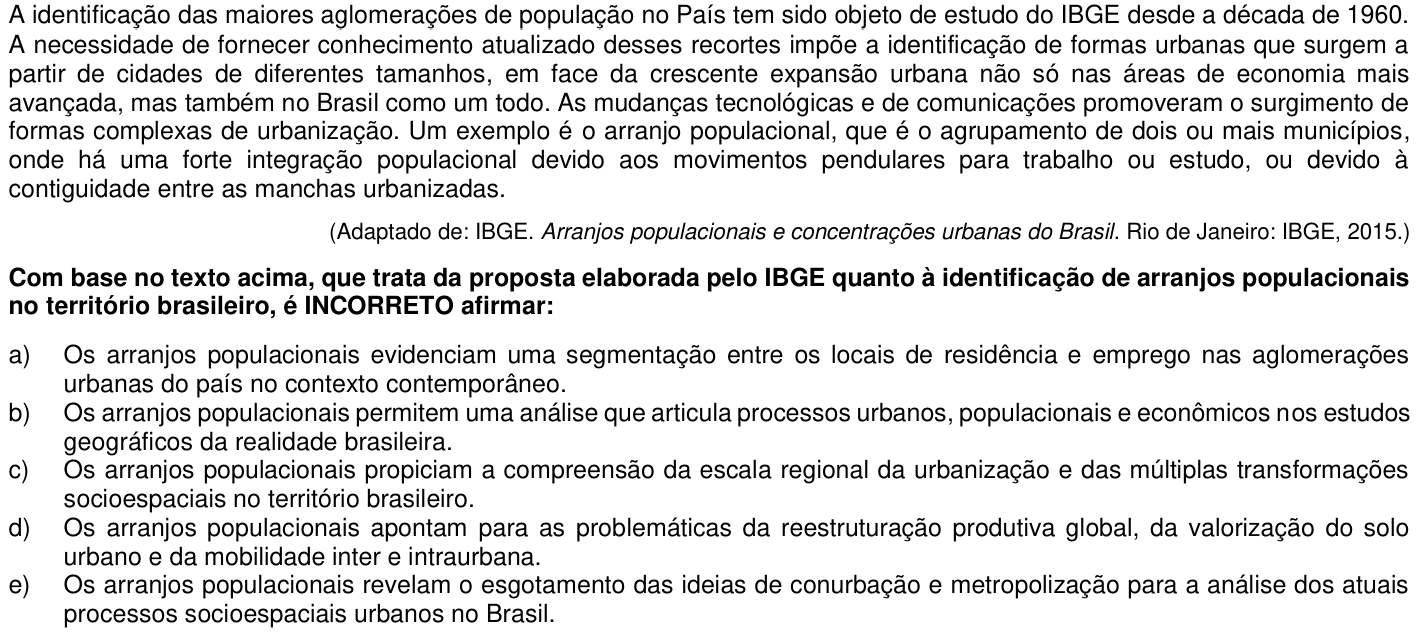 Questão 66 no caderno 1ª fase da UFPR 2018