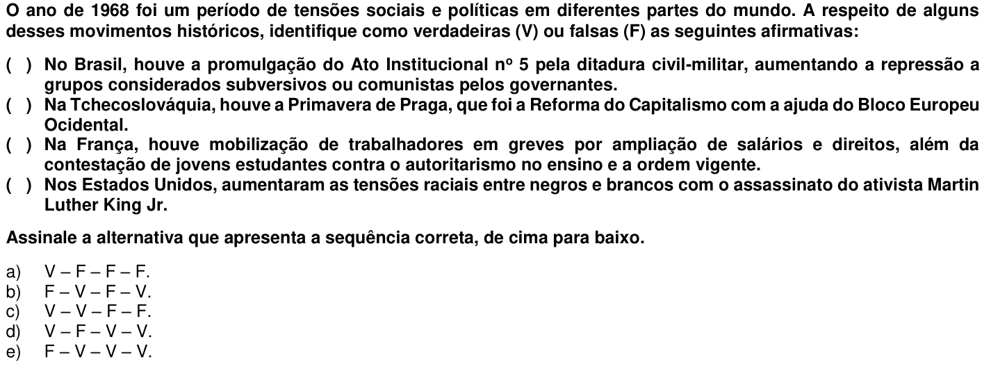 Questão 3 no caderno 1ª fase da UFPR 2019