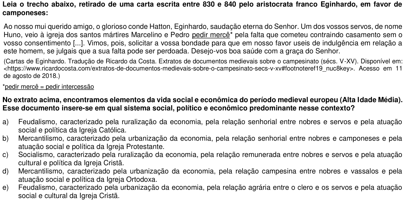 Questão 5 no caderno 1ª fase da UFPR 2019