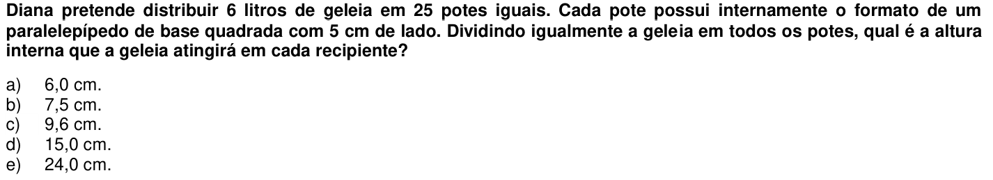 Questão 28 no caderno 1ª fase da UFPR 2019