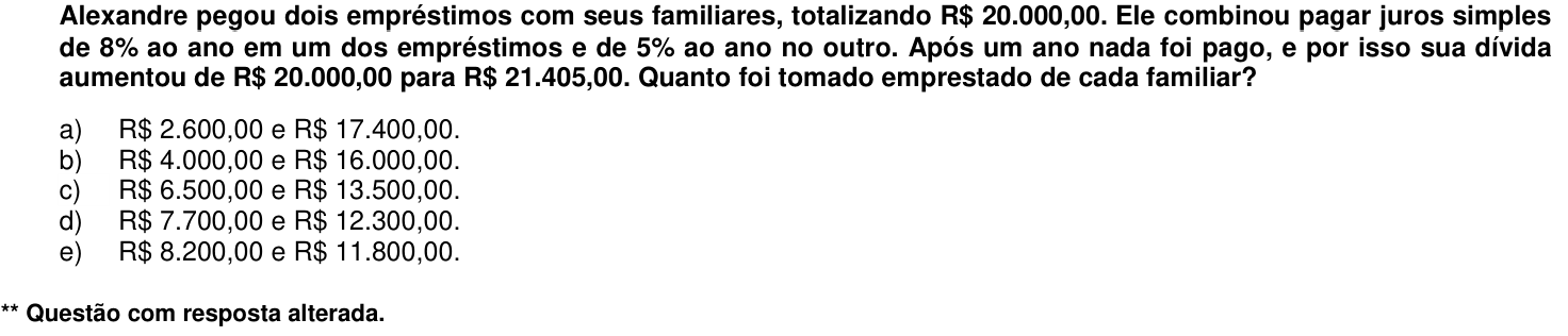 Questão 32 no caderno 1ª fase da UFPR 2019