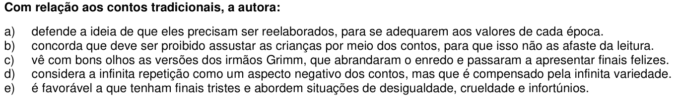 Questão 43 no caderno 1ª fase da UFPR 2019