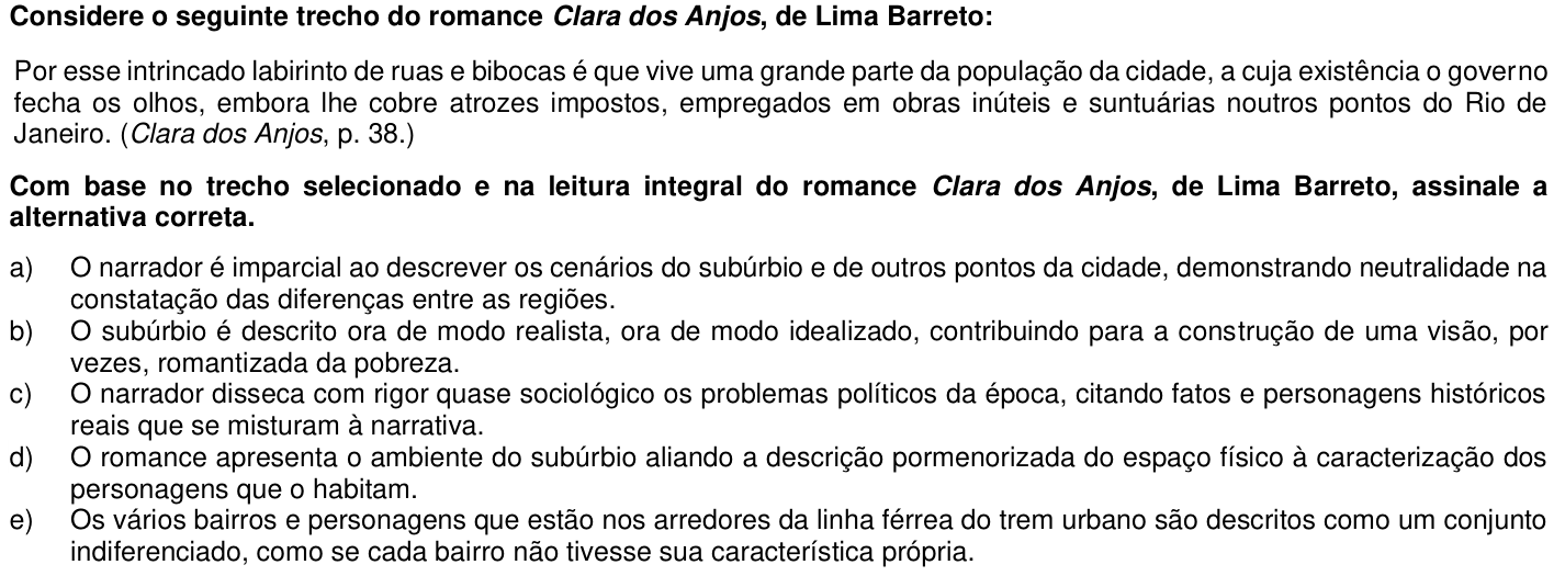Questão 53 no caderno 1ª fase da UFPR 2019