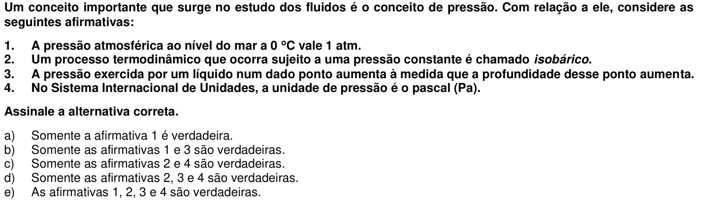 Questão 58 no caderno 1ª fase da UFPR 2019