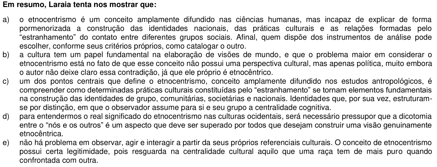 Questão 79 no caderno 1ª fase da UFPR 2019