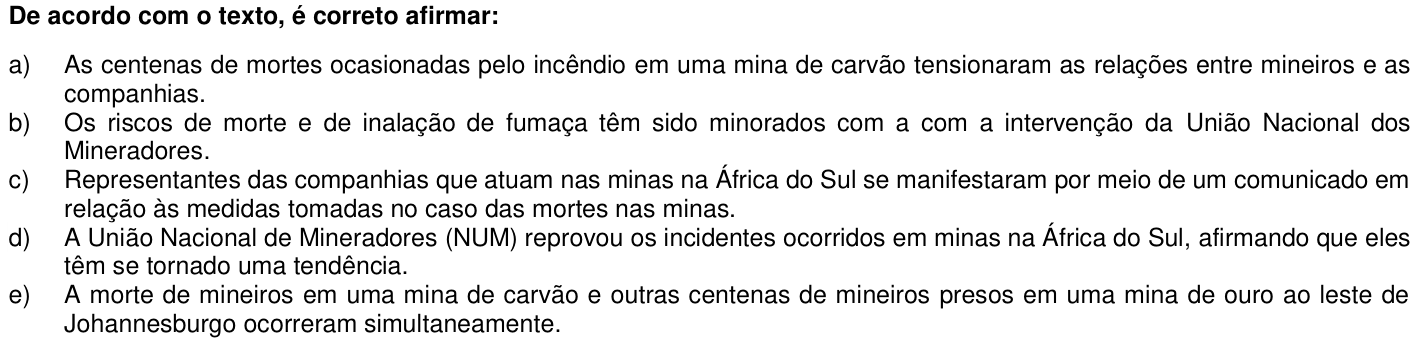 Questão 85 no caderno 1ª fase da UFPR 2019