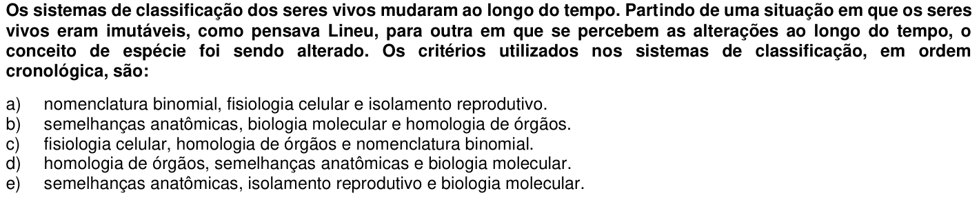 Questão 5 no caderno 1ª fase da UFPR 2020