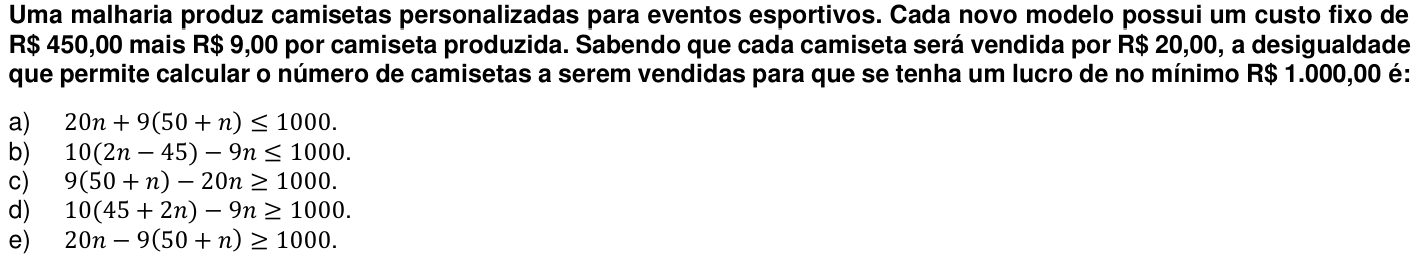 Questão 16 no caderno 1ª fase da UFPR 2020