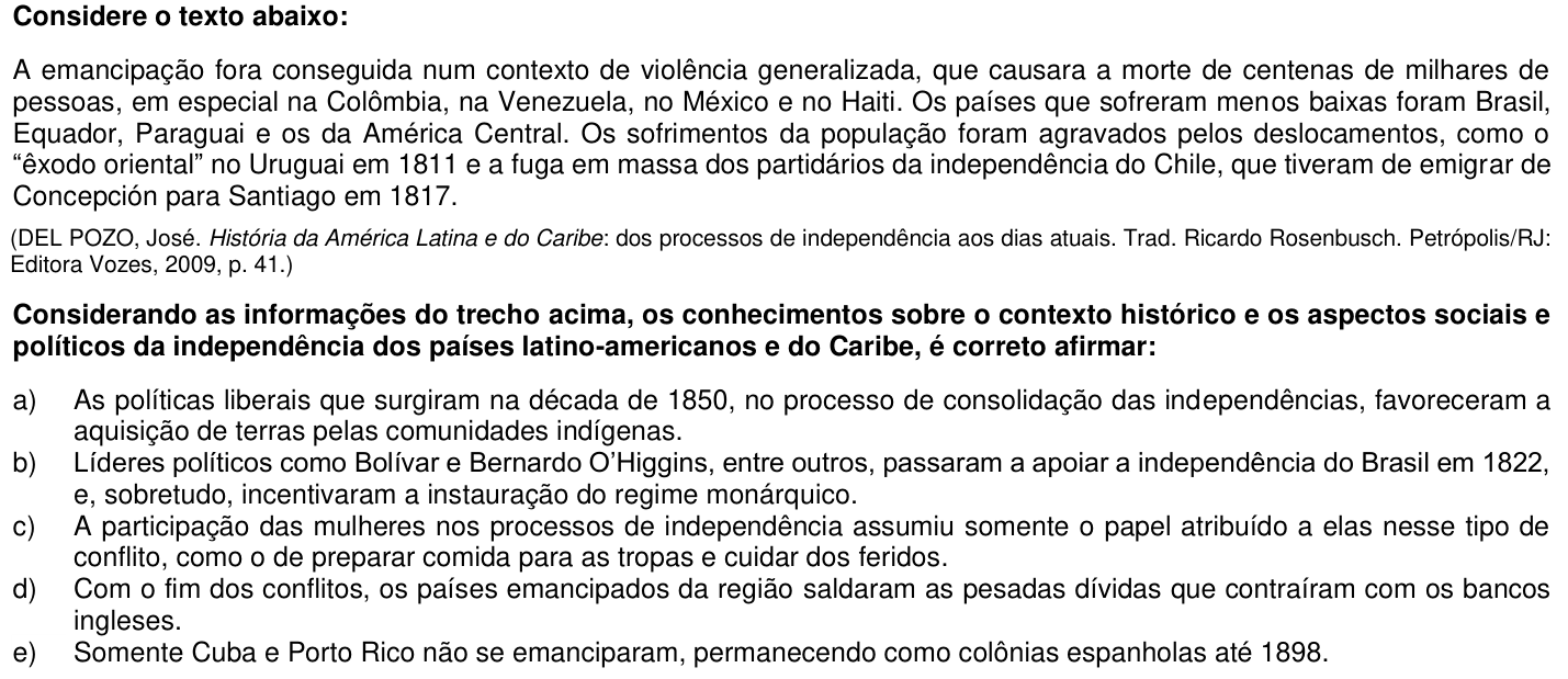 Questão 23 no caderno 1ª fase da UFPR 2020