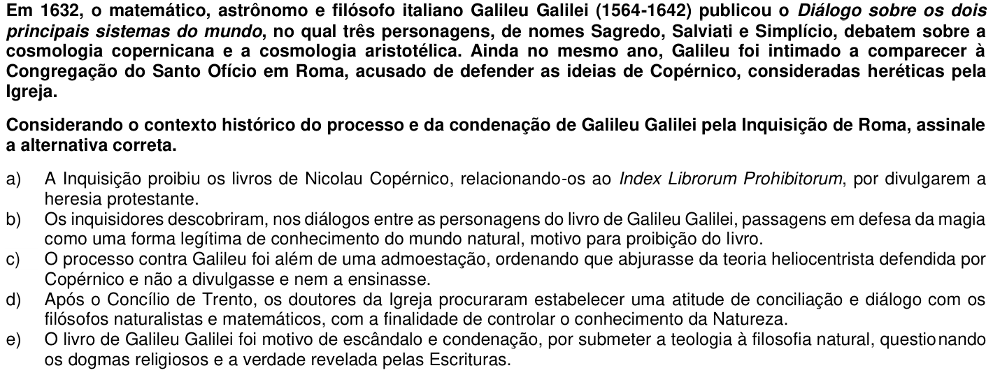 Questão 27 no caderno 1ª fase da UFPR 2020