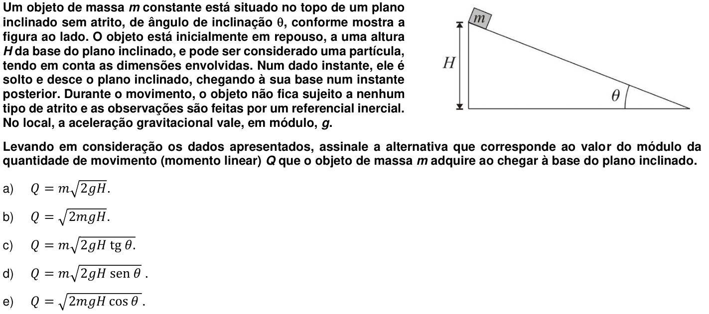 Questão 28 no caderno 1ª fase da UFPR 2020