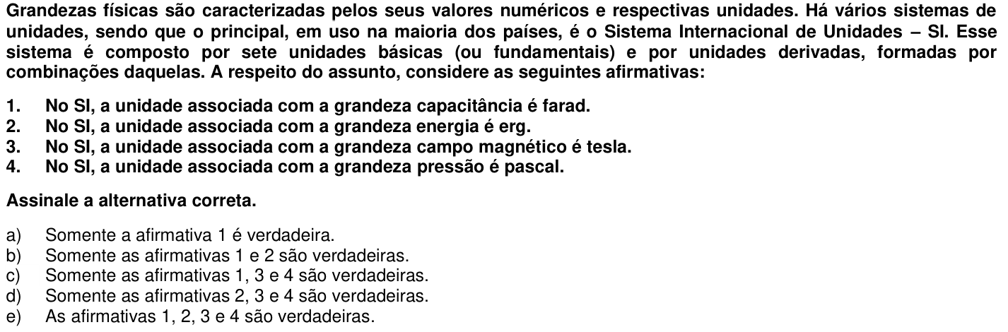 Questão 29 no caderno 1ª fase da UFPR 2020