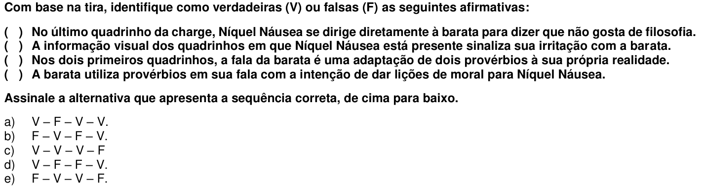 Questão 44 no caderno 1ª fase da UFPR 2020