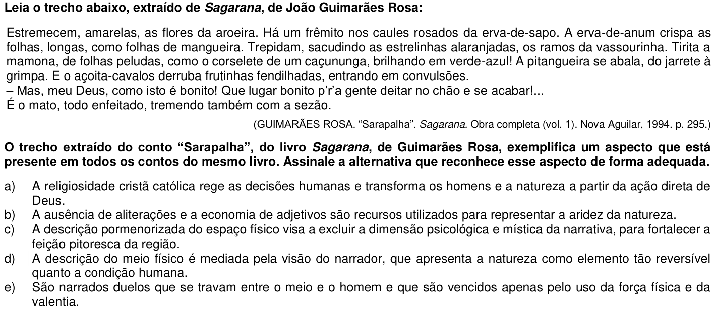 Questão 49 no caderno 1ª fase da UFPR 2020