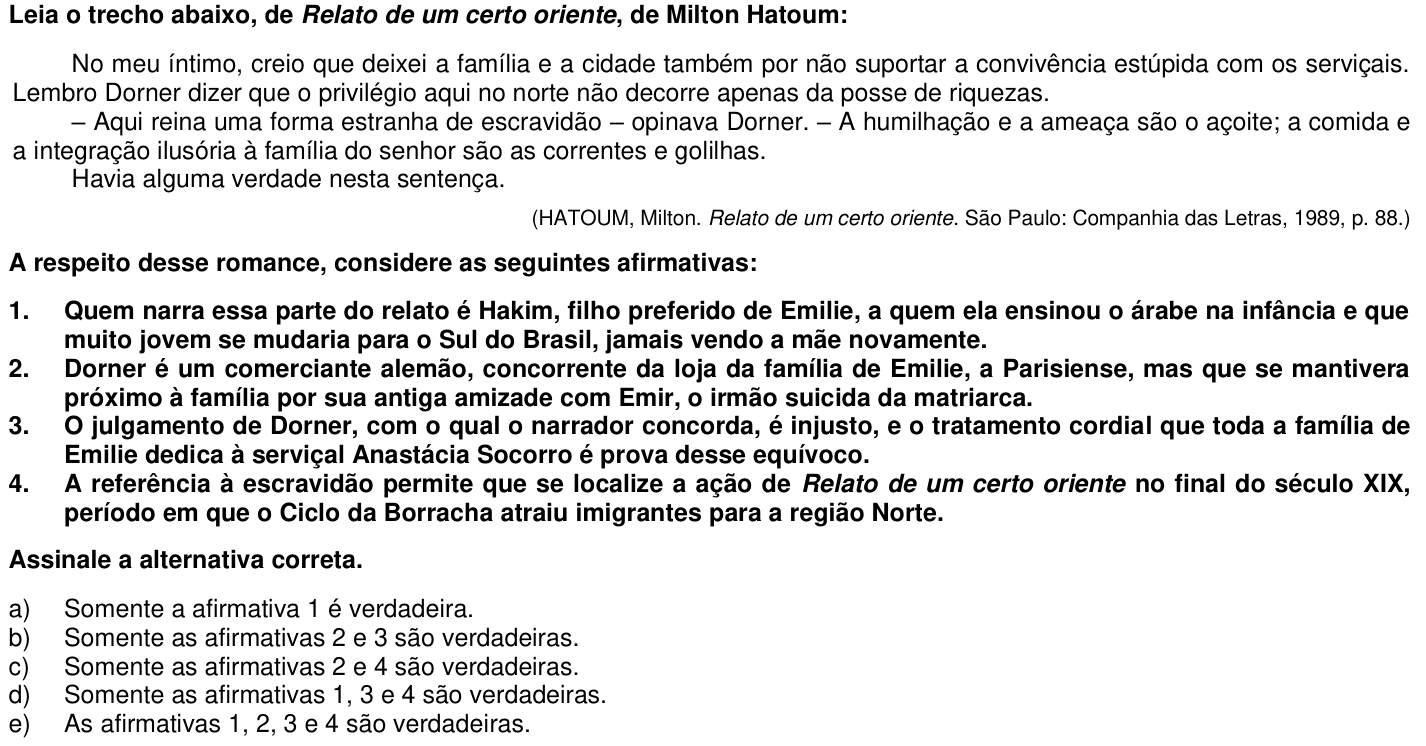 Questão 54 no caderno 1ª fase da UFPR 2020