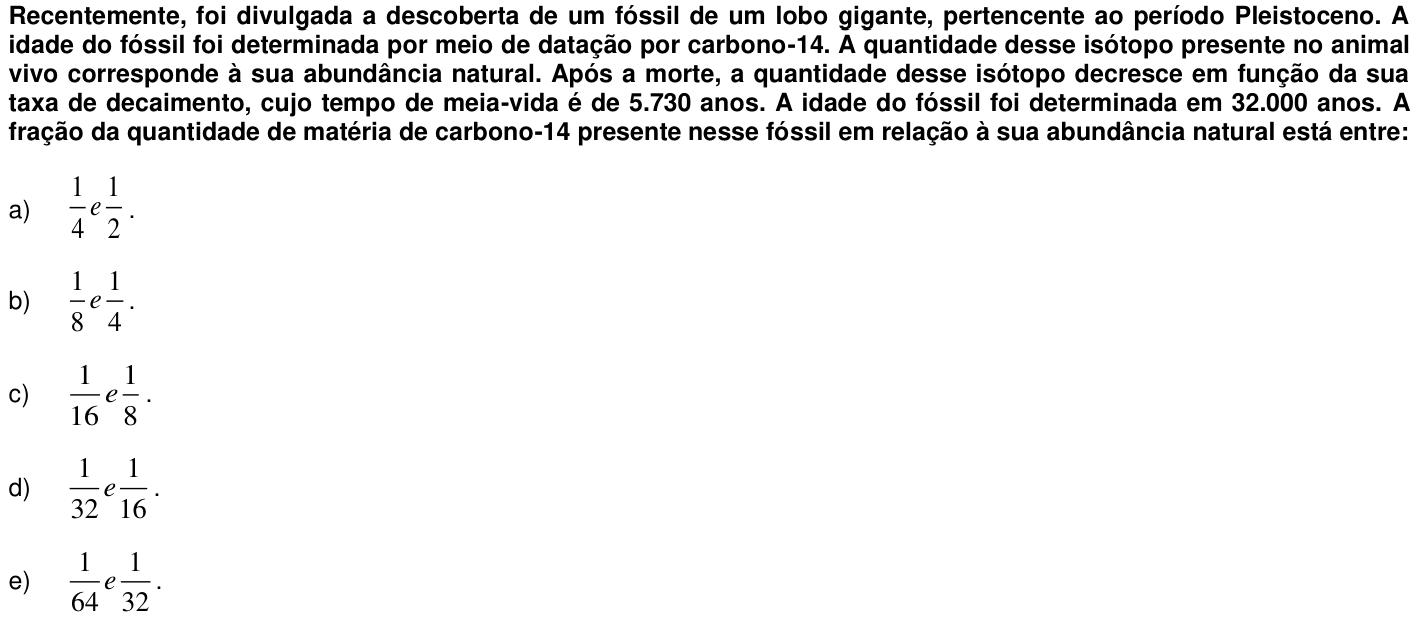 Questão 61 no caderno 1ª fase da UFPR 2020
