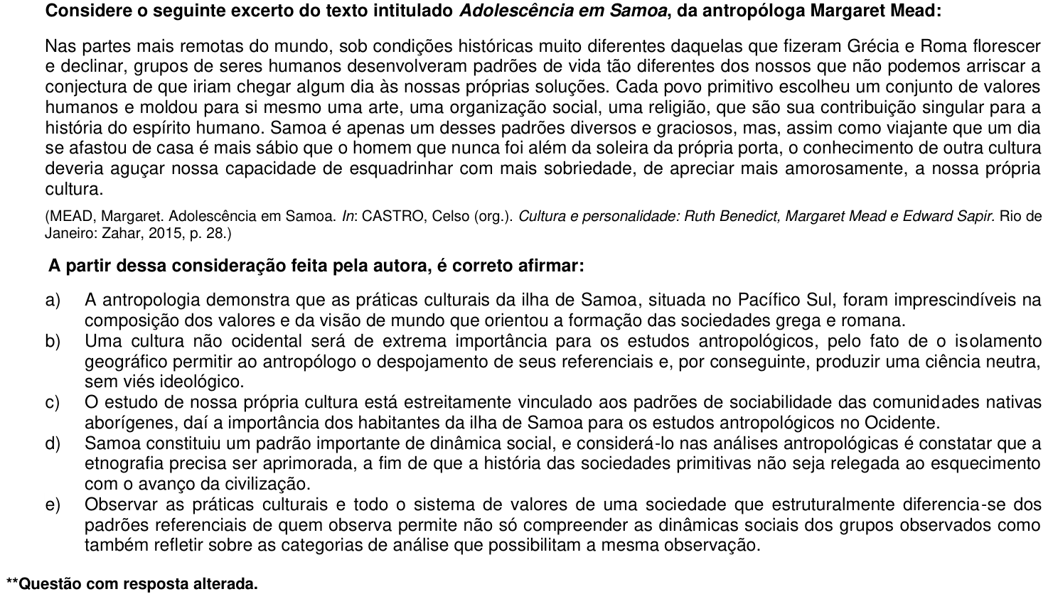 Questão 78 no caderno 1ª fase da UFPR 2020