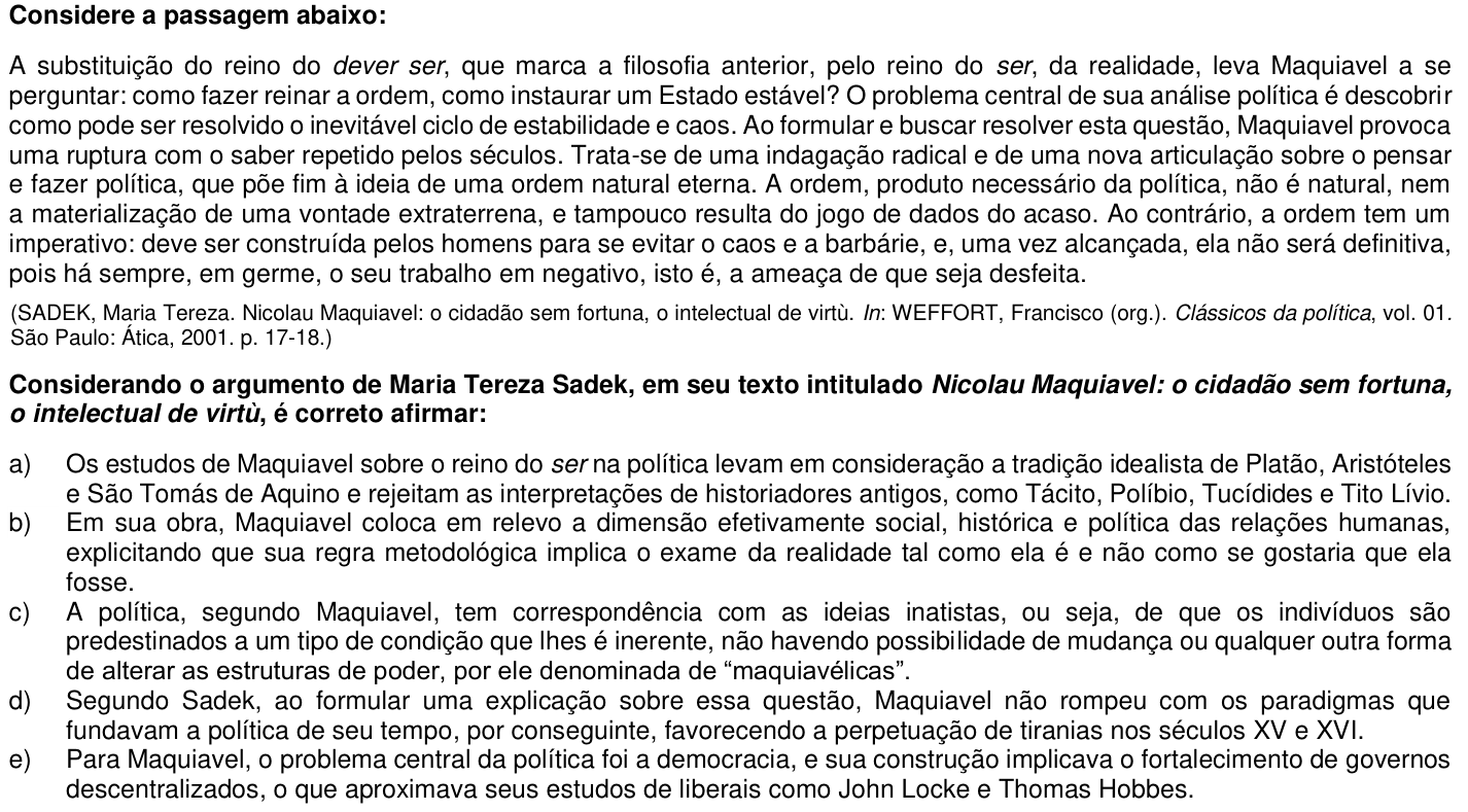 Questão 81 no caderno 1ª fase da UFPR 2020