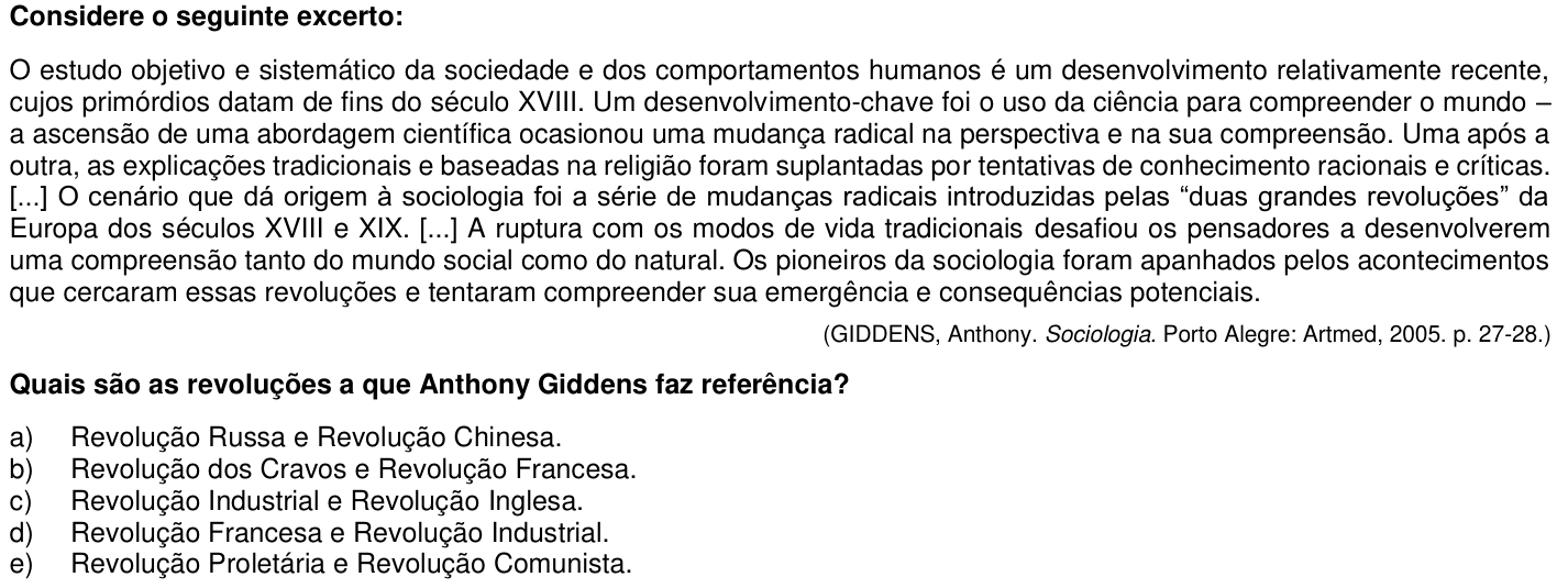 Questão 82 no caderno 1ª fase da UFPR 2020