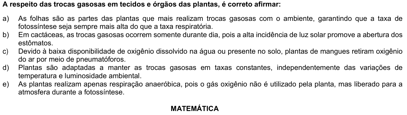 Questão 9 no caderno 1ª fase da UFPR 2023