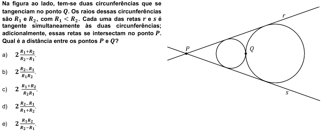 Questão 13 no caderno 1ª fase da UFPR 2023