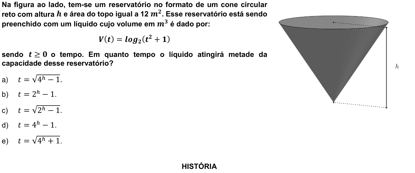 Questão 18 no caderno 1ª fase da UFPR 2023