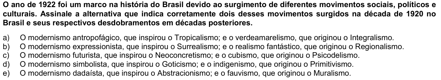 Questão 26 no caderno 1ª fase da UFPR 2023