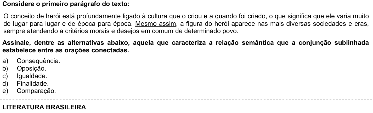 Questão 48 no caderno 1ª fase da UFPR 2023