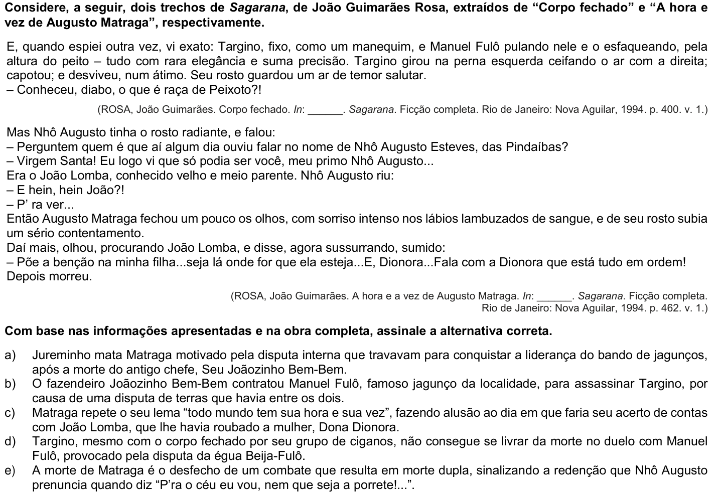 Questão 53 no caderno 1ª fase da UFPR 2023