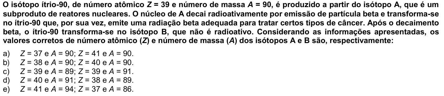 Questão 55 no caderno 1ª fase da UFPR 2023