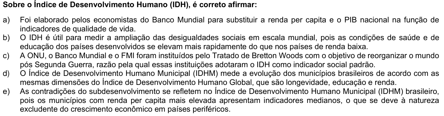 Questão 70 no caderno 1ª fase da UFPR 2023