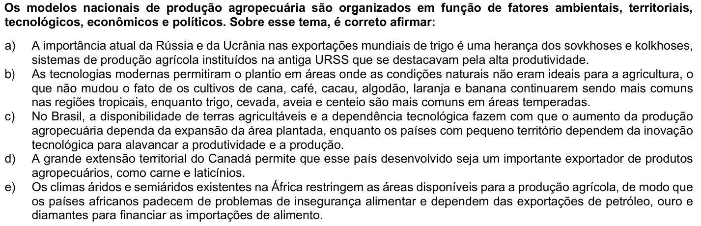 Questão 74 no caderno 1ª fase da UFPR 2023