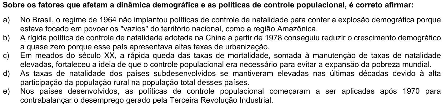 Questão 76 no caderno 1ª fase da UFPR 2023