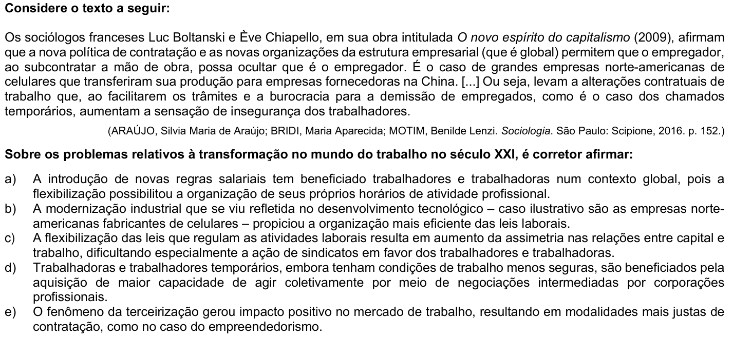 Questão 78 no caderno 1ª fase da UFPR 2023
