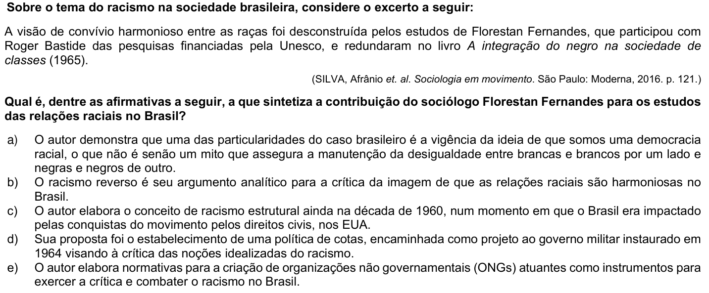 Questão 80 no caderno 1ª fase da UFPR 2023