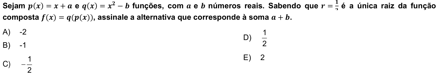 Questão 4 no caderno 1ª fase da UFPR 2024