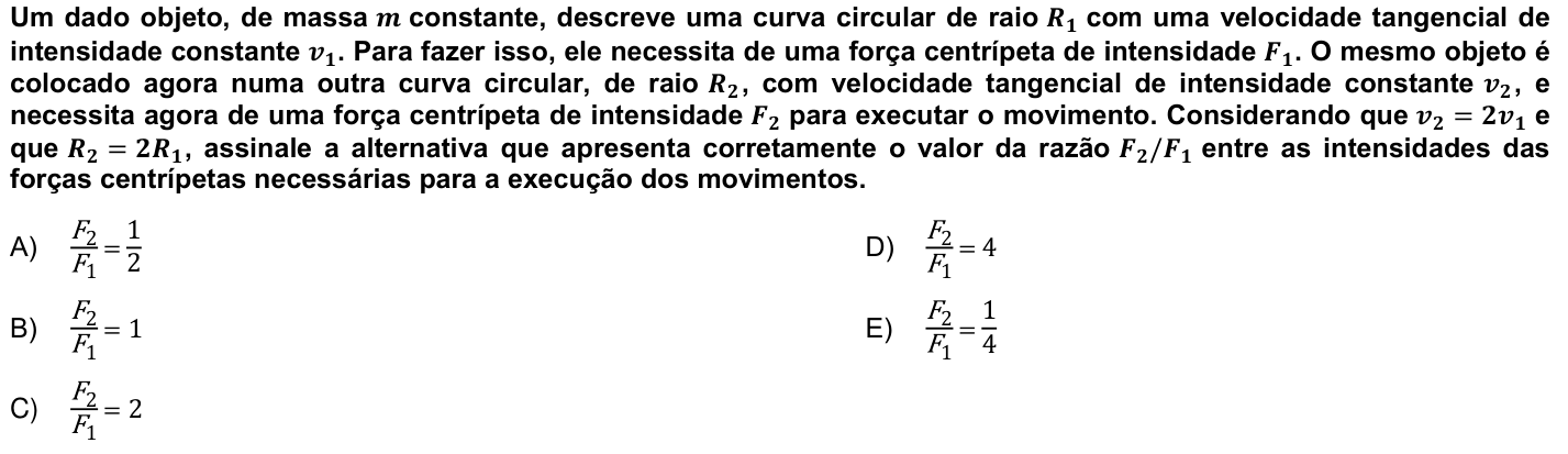 Questão 12 no caderno 1ª fase da UFPR 2024
