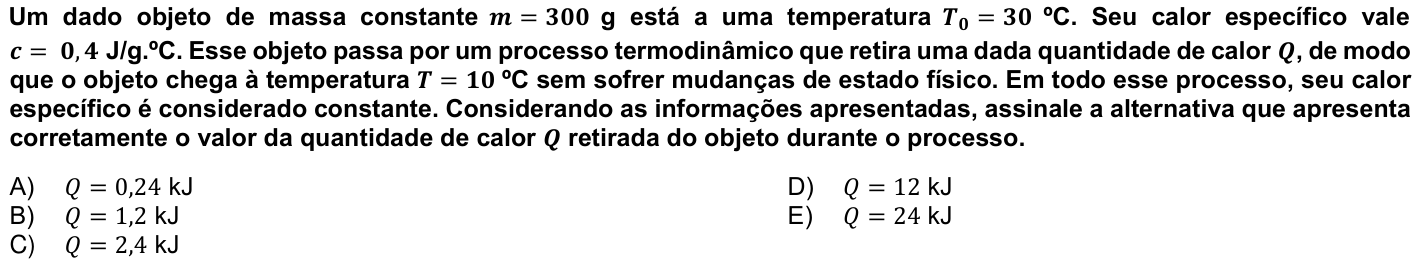 Questão 14 no caderno 1ª fase da UFPR 2024