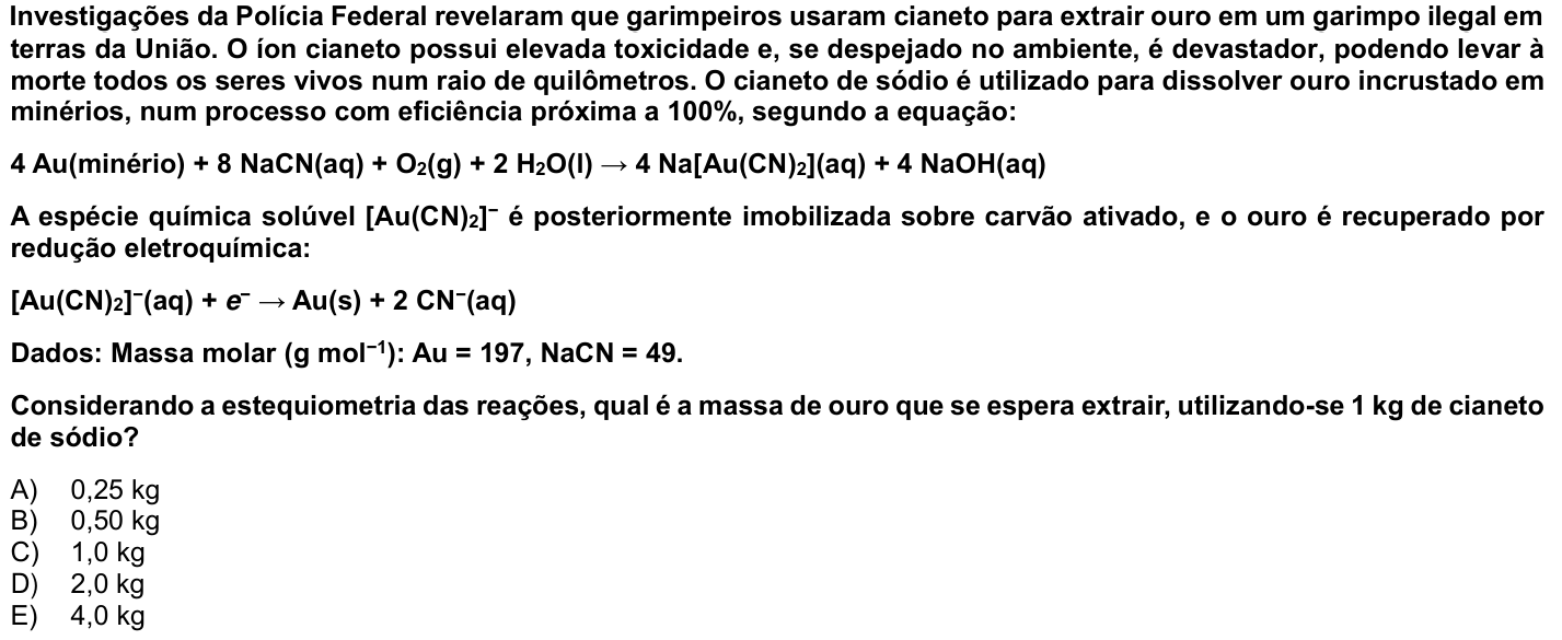 Questão 26 no caderno 1ª fase da UFPR 2024
