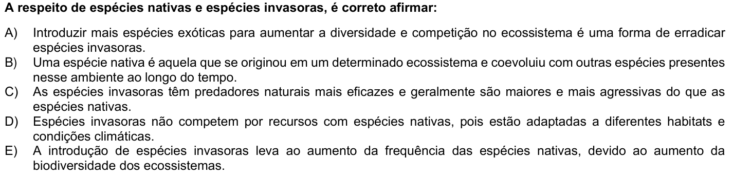 Questão 34 no caderno 1ª fase da UFPR 2024
