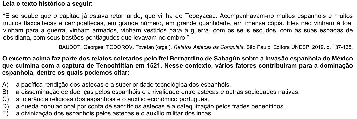 Questão 49 no caderno 1ª fase da UFPR 2024