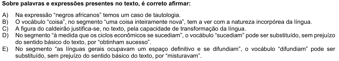 Questão 58 no caderno 1ª fase da UFPR 2024