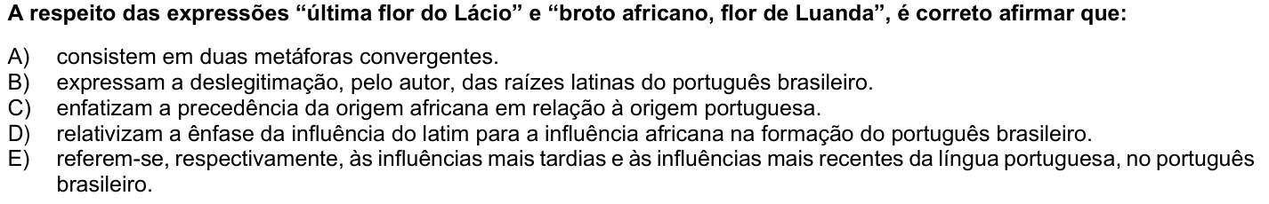 Questão 59 no caderno 1ª fase da UFPR 2024