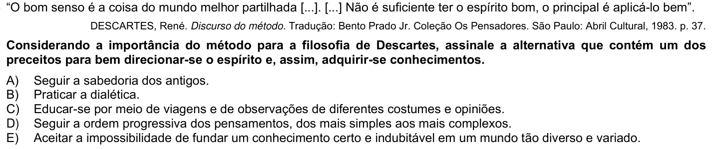Questão 78 no caderno 1ª fase da UFPR 2024