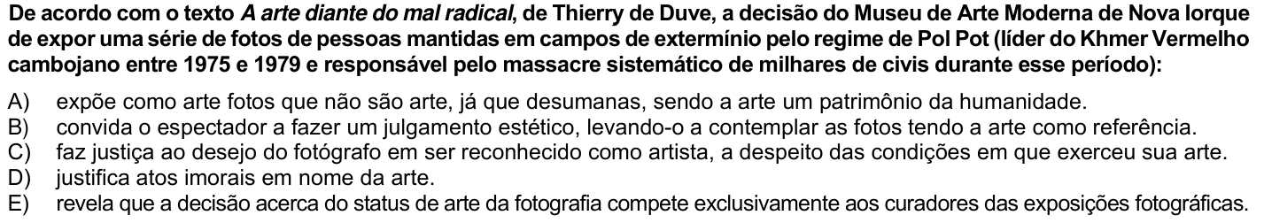 Questão 81 no caderno 1ª fase da UFPR 2024