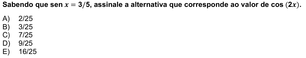 Questão 8 no caderno 1ª fase da UFPR 2025